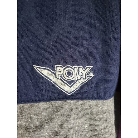 Vintage Pony Zip Up Track Jacket Purple Gray Blue Logo Size Medium (M) EUC - Picture 2 of 4